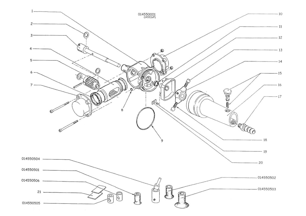 [014550501] Reserve Rubber Zuignappen voor 1455SVP/R1