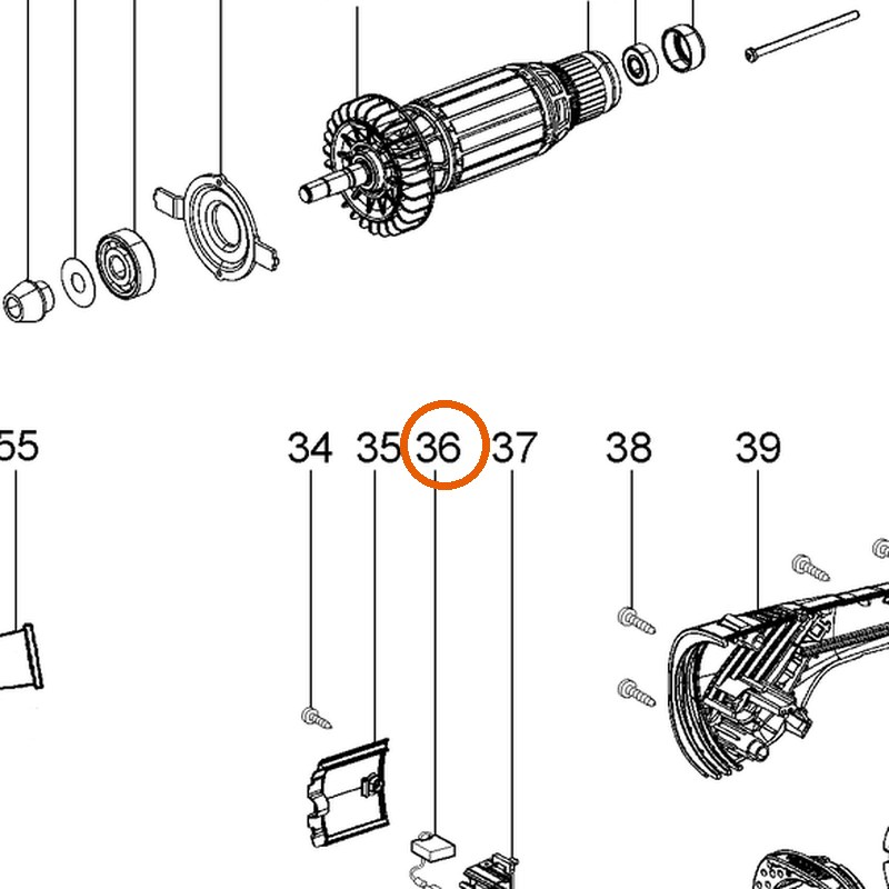 Collomix koolborstelset 230 V voor CMG 2600