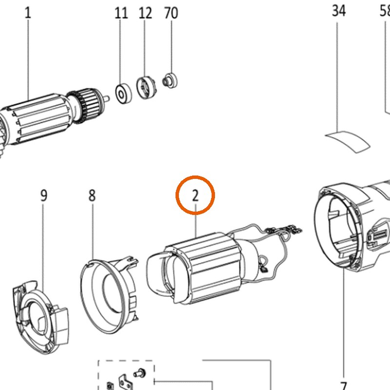 Collomix stator 230 V voor CMG 1700