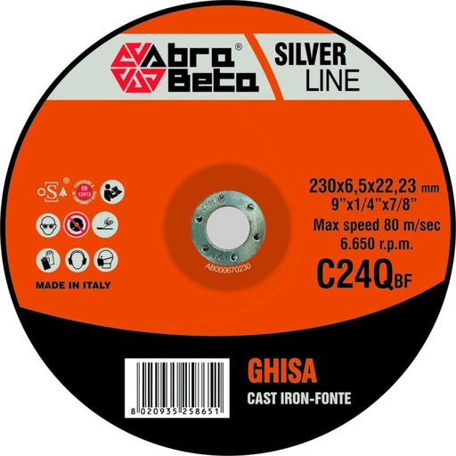 Abra Beta afbraamschijf voor gietijzer (C24Q)