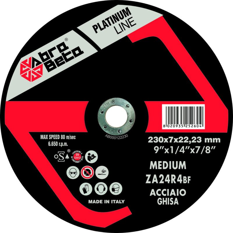 Abra Beta afbraamschijf zirkoon 230 mm voor staal en gietijzer (ZA24R4 Medium)