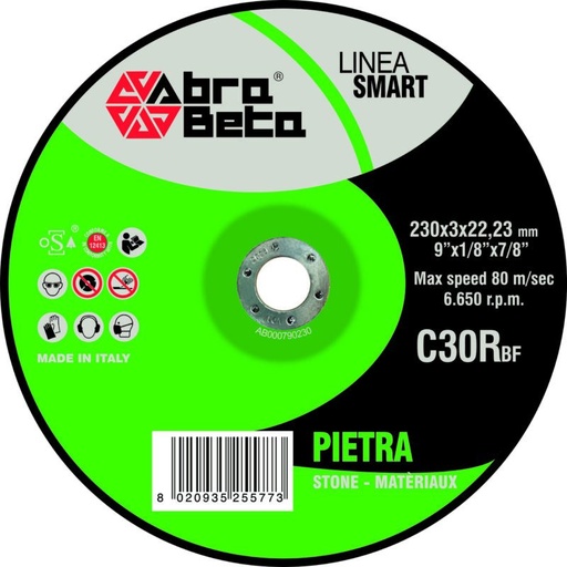 Abra Beta doorslijpschijf verdiept voor steen, marmer en beton (C30R)