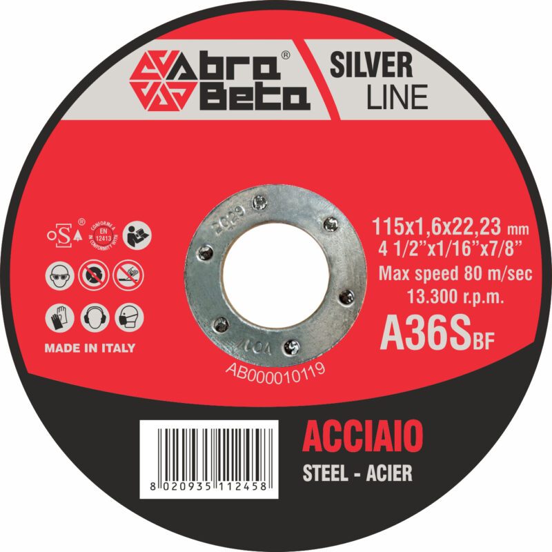 Abra Beta dunne doorslijpschijf vlak 65–230 mm voor staal (A36S)