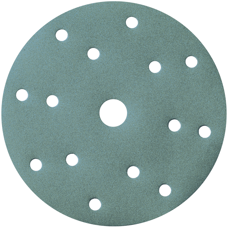 Abra Beta klittenbandschuurschijf 150 mm zirkoon, 15 gaten, korrel 280–800