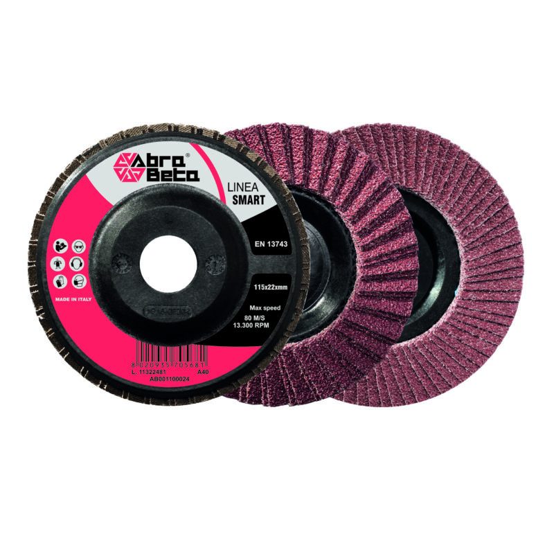 Abra Beta Smart lamellenschijf 115 mm korund, vlak, nylon, dubbellaags