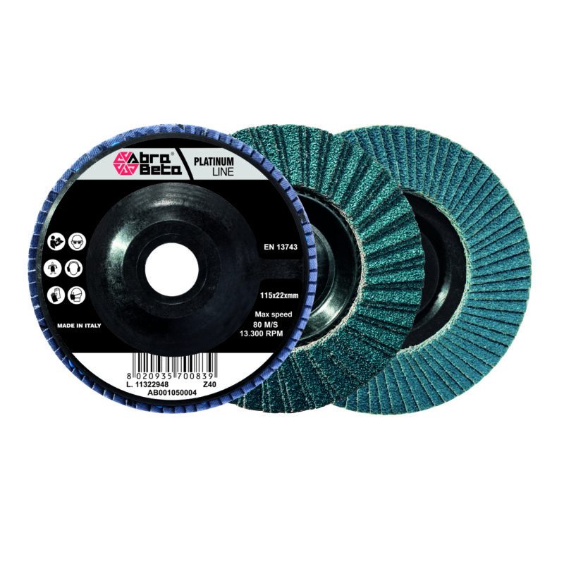Abra Beta Platinum lamellenschijf zirkoon, vlak, nylon, dubbellaags