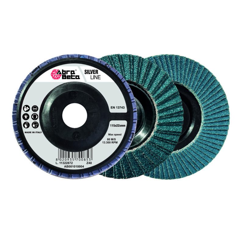 Abra Beta Silver lamellenschijf zirkoon, vlak, nylon, dubbellaags