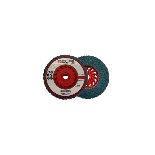 Abra Beta Silver lamellenschijf 115 mm zirkoon, M14, dubbellaags, korrel 40