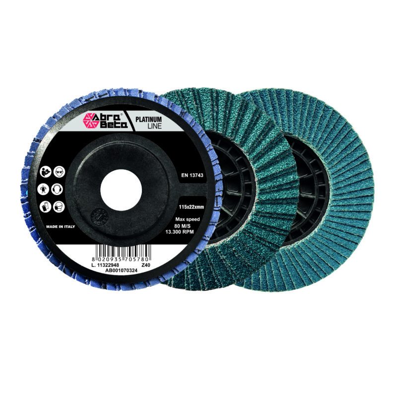 Abra Beta Platinum lamellenschijf 115 mm zirkoon, versterkt, vlak