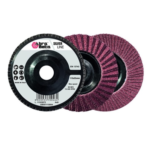 Abra Beta Silver lamellenschijf korund, vlak, nylon