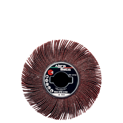 Abra Beta satineerwiel 100 x 100 mm, asgat 19 mm, korund