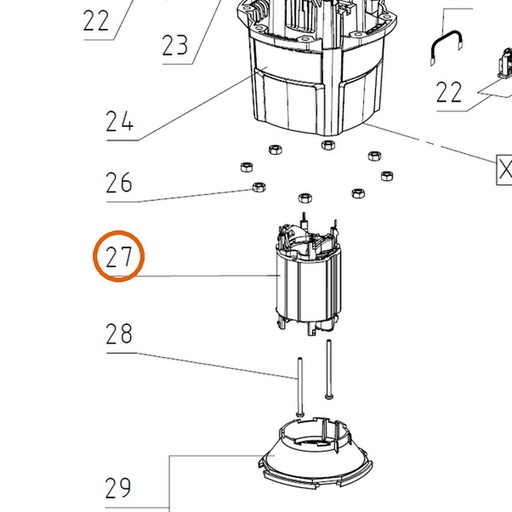 Collomix stator 230 V