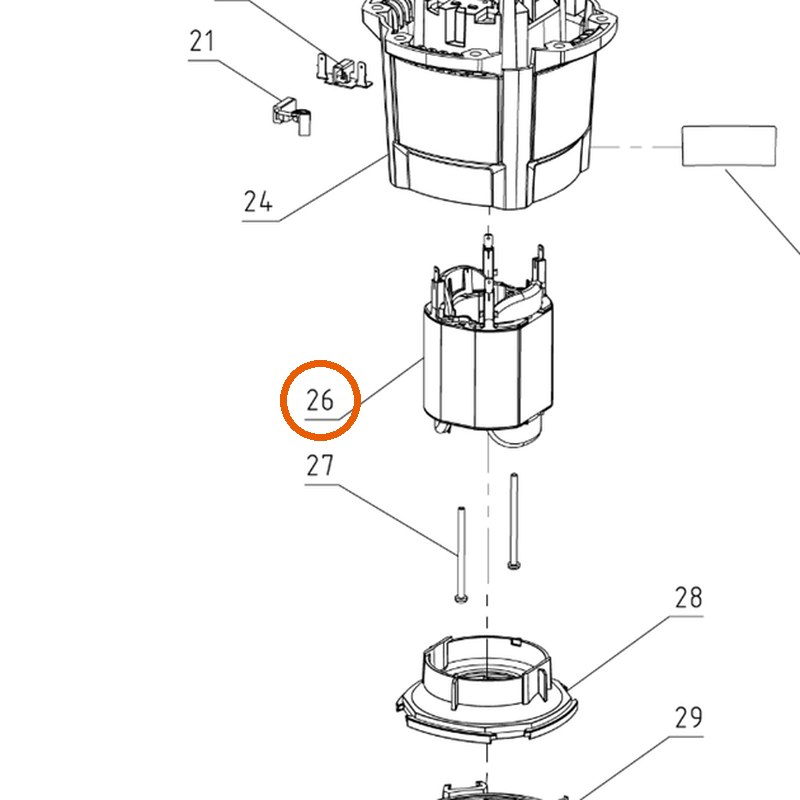Collomix stator 230 V voor Xo 4 (21441)