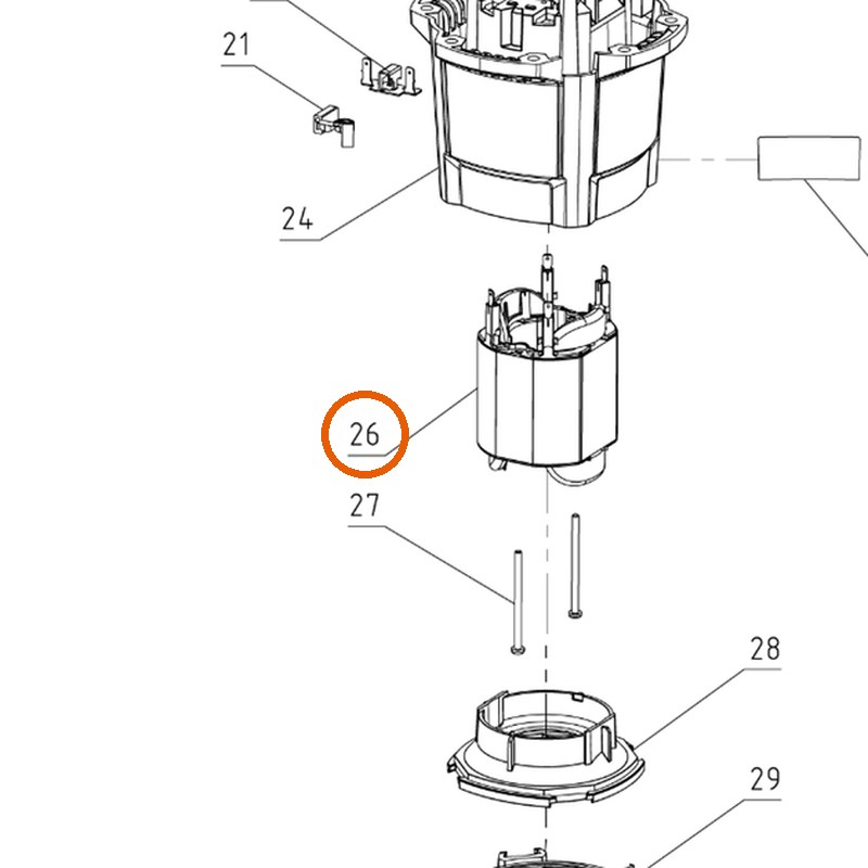 Collomix stator 230 V voor Xo 6