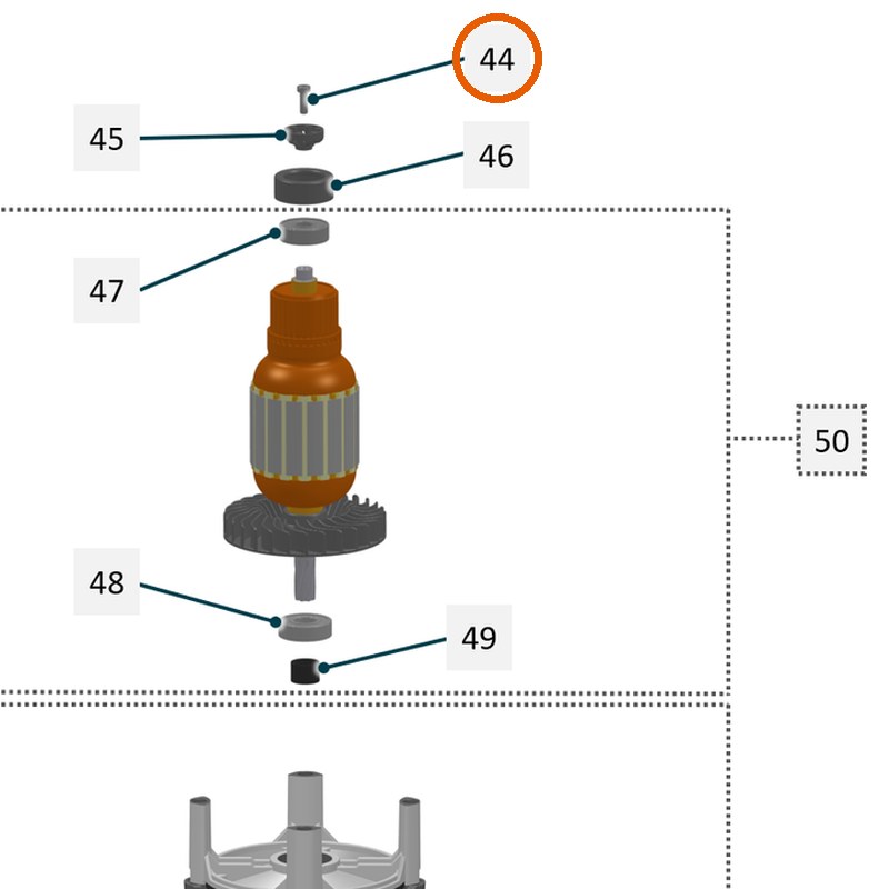 Collomix cilinderkopschroef M4 x 12 lage kop voor XQ4, XQ6 en oneMIX 340