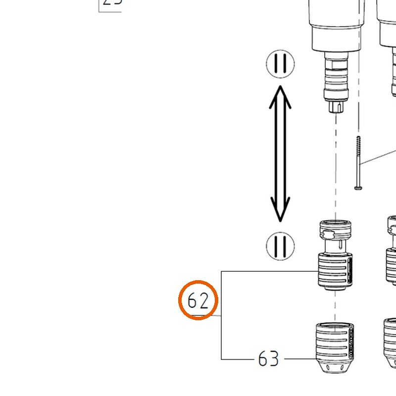 Collomix Hexafix-koppeling DUO turkoois voor Xo 33 duo en Xo 55 duo