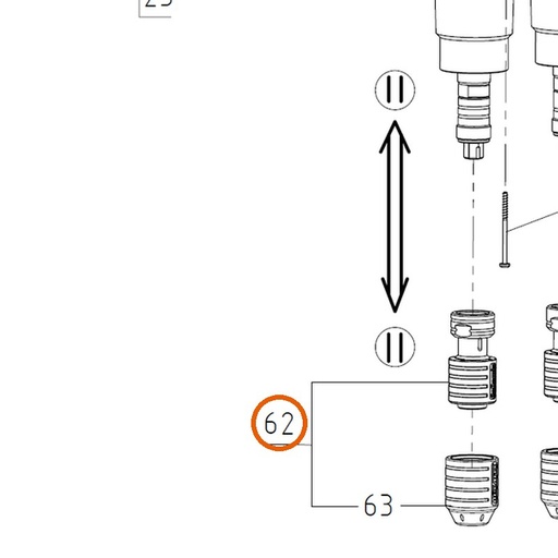 Collomix Hexafix-koppeling DUO turkoois voor Xo 33 duo en Xo 55 duo