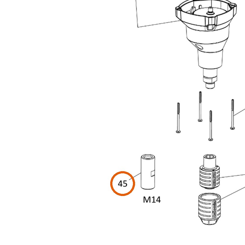 Collomix adapter M14 voor Xo 1, Xo 4 en Xo 6
