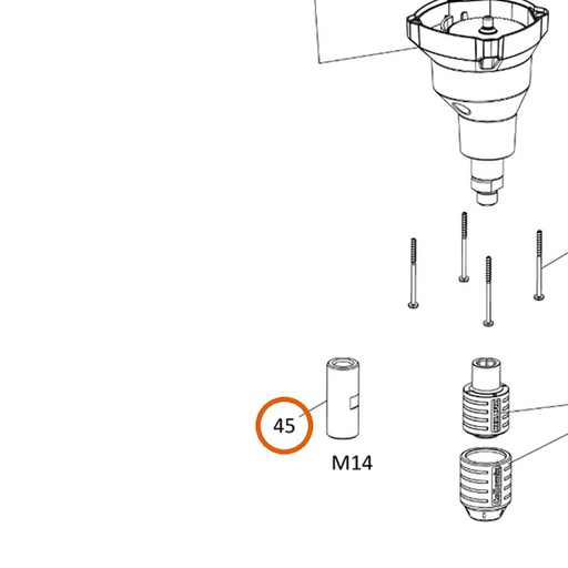 Collomix adapter M14 voor Xo 1, Xo 4 en Xo 6