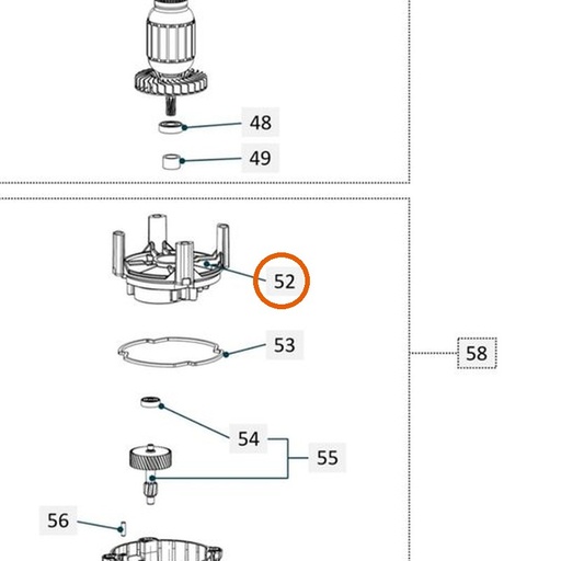 Collomix lagerschild D28 voor oneMIX 340