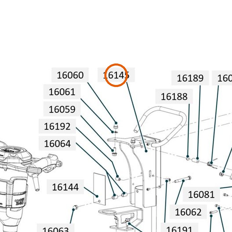Collomix inbusbout lage kop M5 x 8 (DIN 6912) voor oneMIX 340
