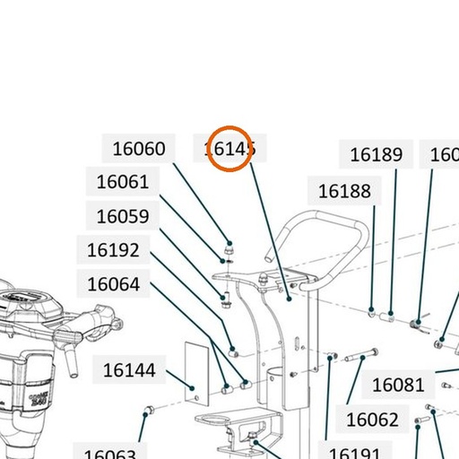 Collomix inbusbout lage kop M5 x 8 (DIN 6912) voor oneMIX 340