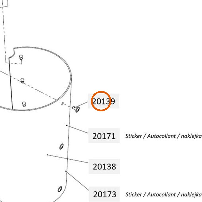 Collomix bolkopschroef M5 x 10 voor LevMix