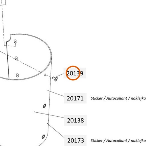 Collomix bolkopschroef M5 x 10 voor LevMix