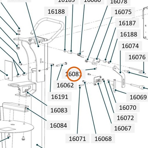 Collomix stelschroef M6 x 10 (DIN 914) voor oneMIX 340 en CMG 2600