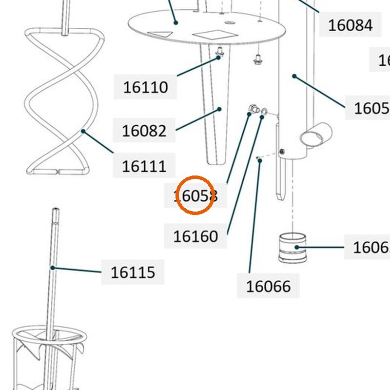 Collomix zeskantbout M10 x 20 (DIN 933) voor oneMIX 340