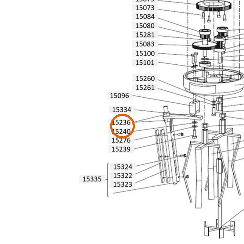 Collomix zeskantmoer M18 (DIN 934) voor XM 2-650 en XM 3-900