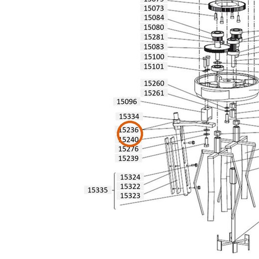 Collomix zeskantmoer M18 (DIN 934) voor XM 2-650 en XM 3-900