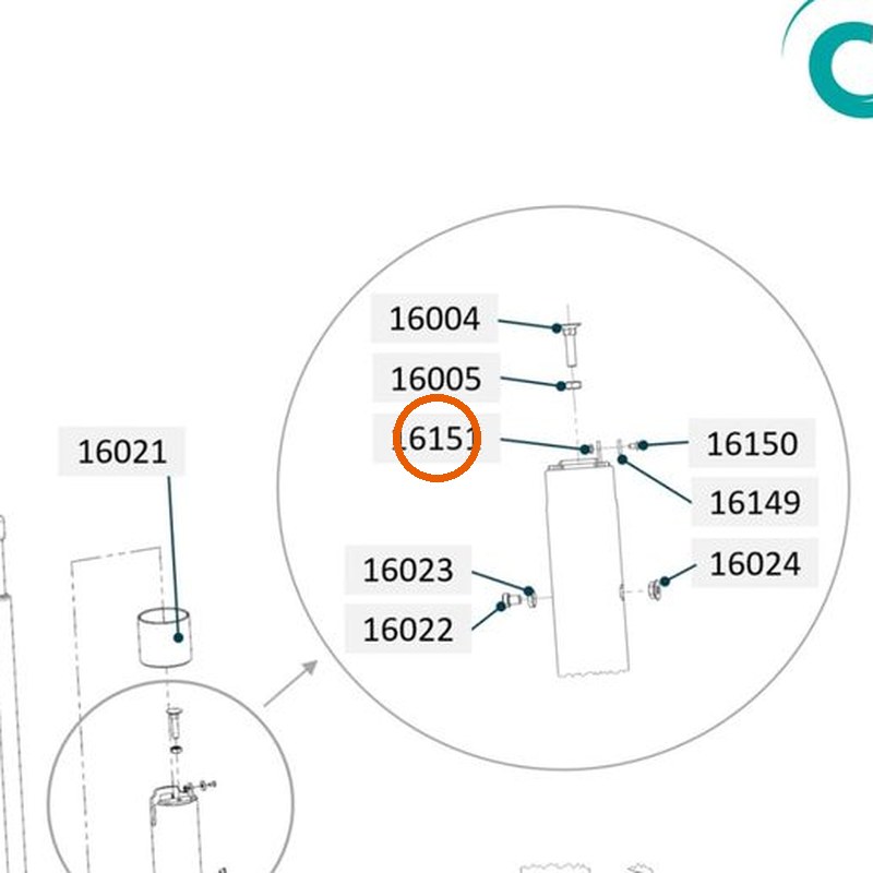 Collomix zeskantmoer M3 (DIN 934) voor oneMIX 340 en LevMix