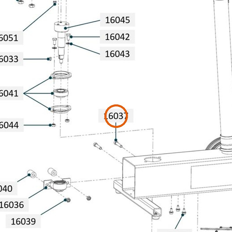Collomix inbusbout M8 x 45 (DIN 912) voor oneMIX 340