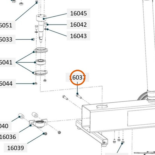 Collomix inbusbout M8 x 45 (DIN 912) voor oneMIX 340