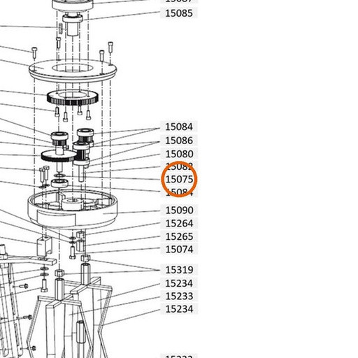 Collomix pasring 25 x 35 x 1,5 (DIN 988) voor XM 2-650 en XM 3-900