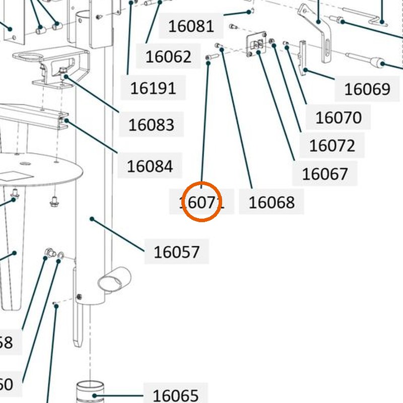 Collomix inbusbout M6 x 20 (DIN 912) voor oneMIX 340