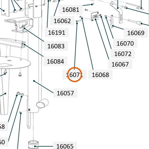 Collomix inbusbout M6 x 20 (DIN 912) voor oneMIX 340
