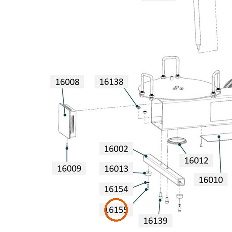 Collomix inbusbout M5 x 16 (DIN 912) voor oneMIX 340
