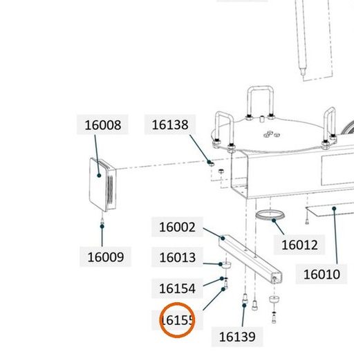 Collomix inbusbout M5 x 16 (DIN 912) voor oneMIX 340