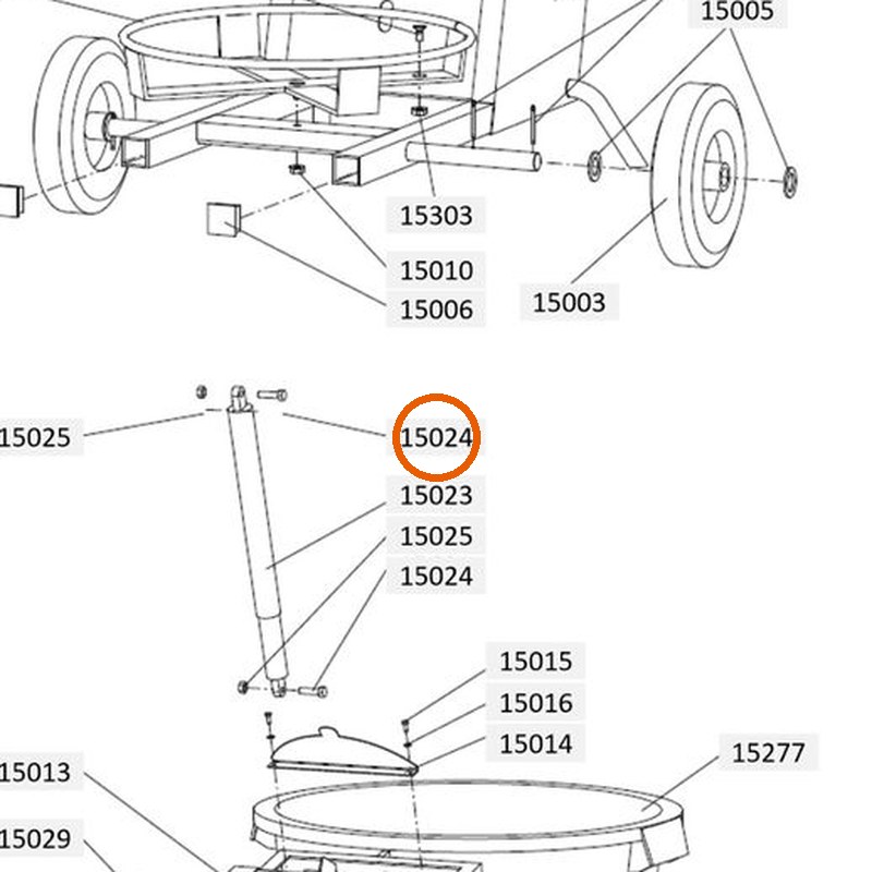 Collomix inbusbout M8 x 30 (DIN 912) voor XM 2-650 en XM 3-900