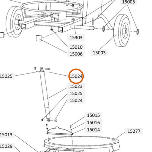 Collomix inbusbout M8 x 30 (DIN 912) voor XM 2-650 en XM 3-900