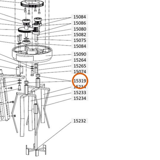 Collomix zeskantmoer laag M18 (DIN 936) voor XM 2-650 en XM 3-900