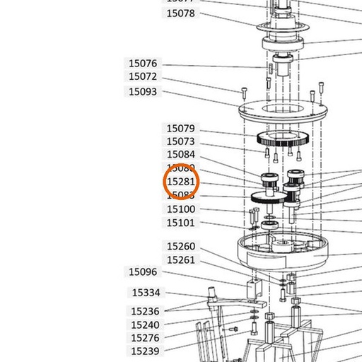 Collomix spie A 6 x 6 x 12 (DIN 6885) voor XM 2-650 en XM 3-900