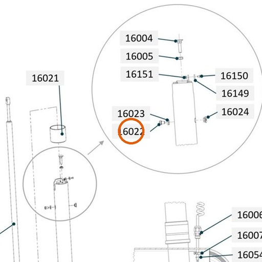 Collomix inbusbout lage kop M6 x 8 (DIN 7984) voor oneMIX 340
