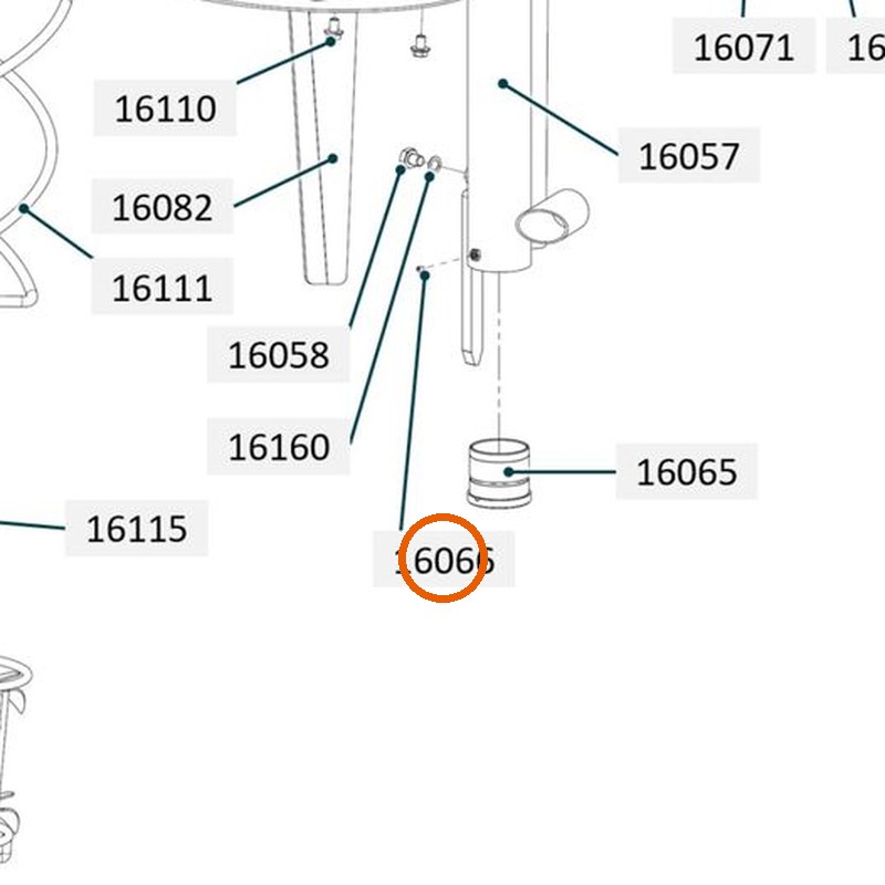 Collomix stelschroef M5 x 6 (DIN 916) voor oneMIX 340