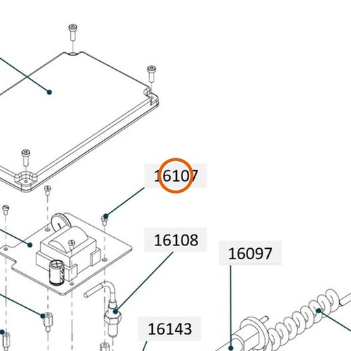 Collomix bolkopinbusbout met flens (DIN 7380) voor oneMIX 340, XM 2-650 en XM 3-900