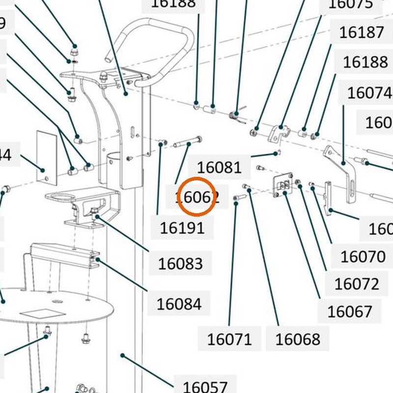 Collomix zeskantbout (DIN 931) voor oneMIX 340