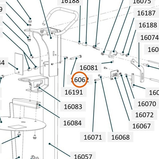 Collomix zeskantbout (DIN 931) voor oneMIX 340