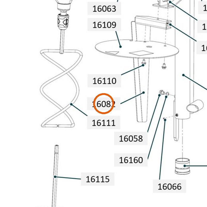 Collomix schraper voor oneMIX 340